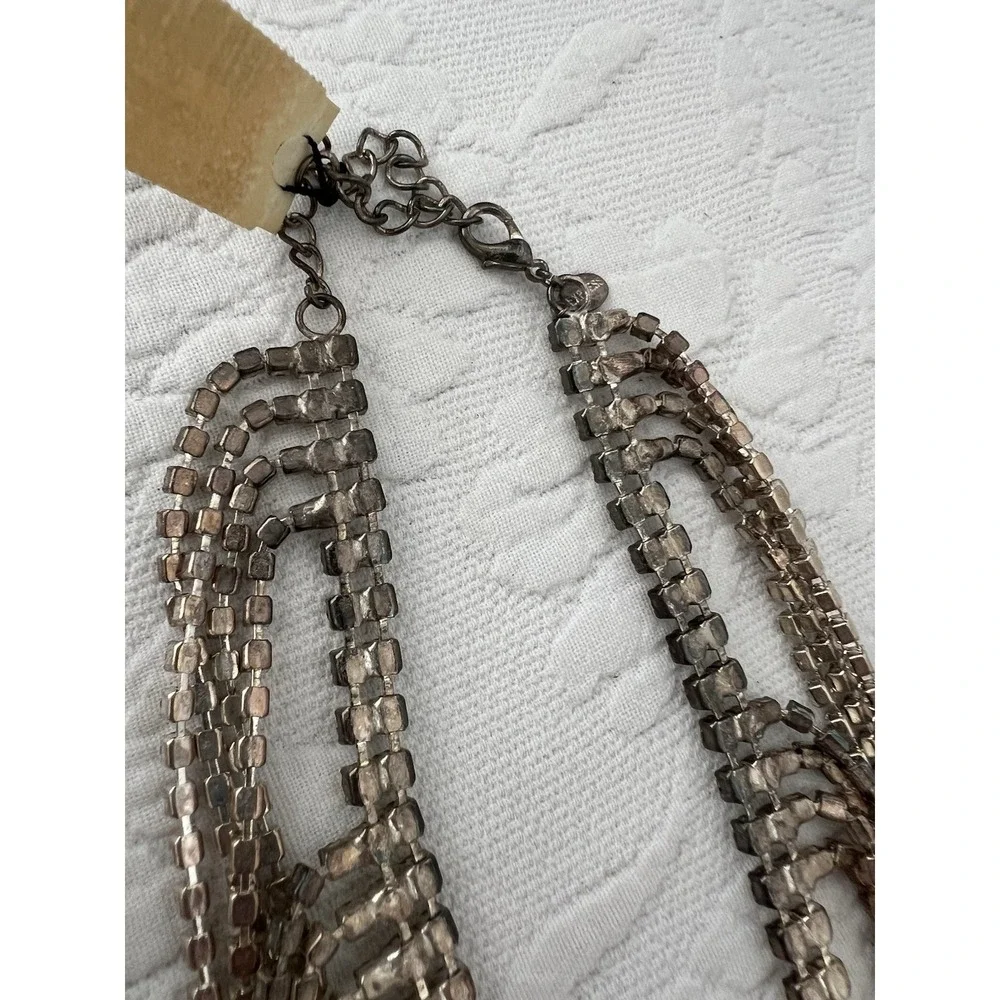Vintage Y2K Express Rhinestone Collar Body Necklace Top NWT MSRP $300 New